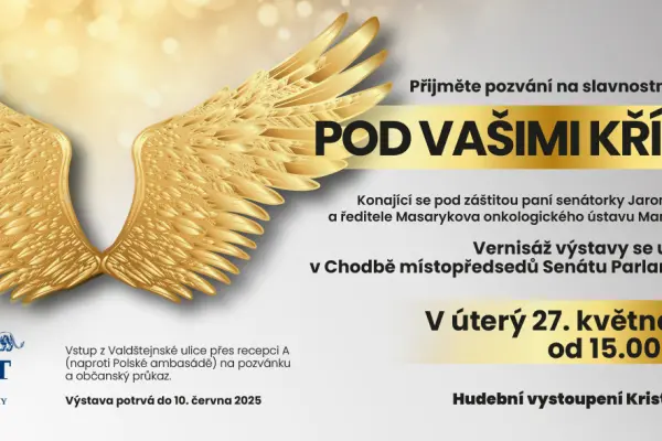 Vernisáž Pod vašimi křídly v Chodbě místopředsedů Senátu Parlamentu ČR